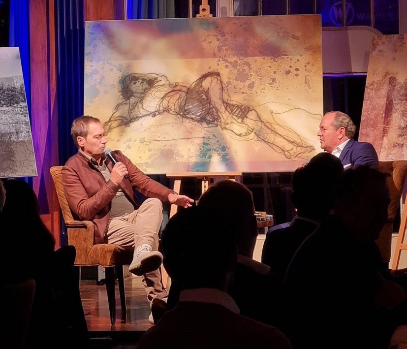 Dieter Nuhr (li) und Wolfram Kons (re) im Gespräch über Kunst , Impulse und Inspirationen.